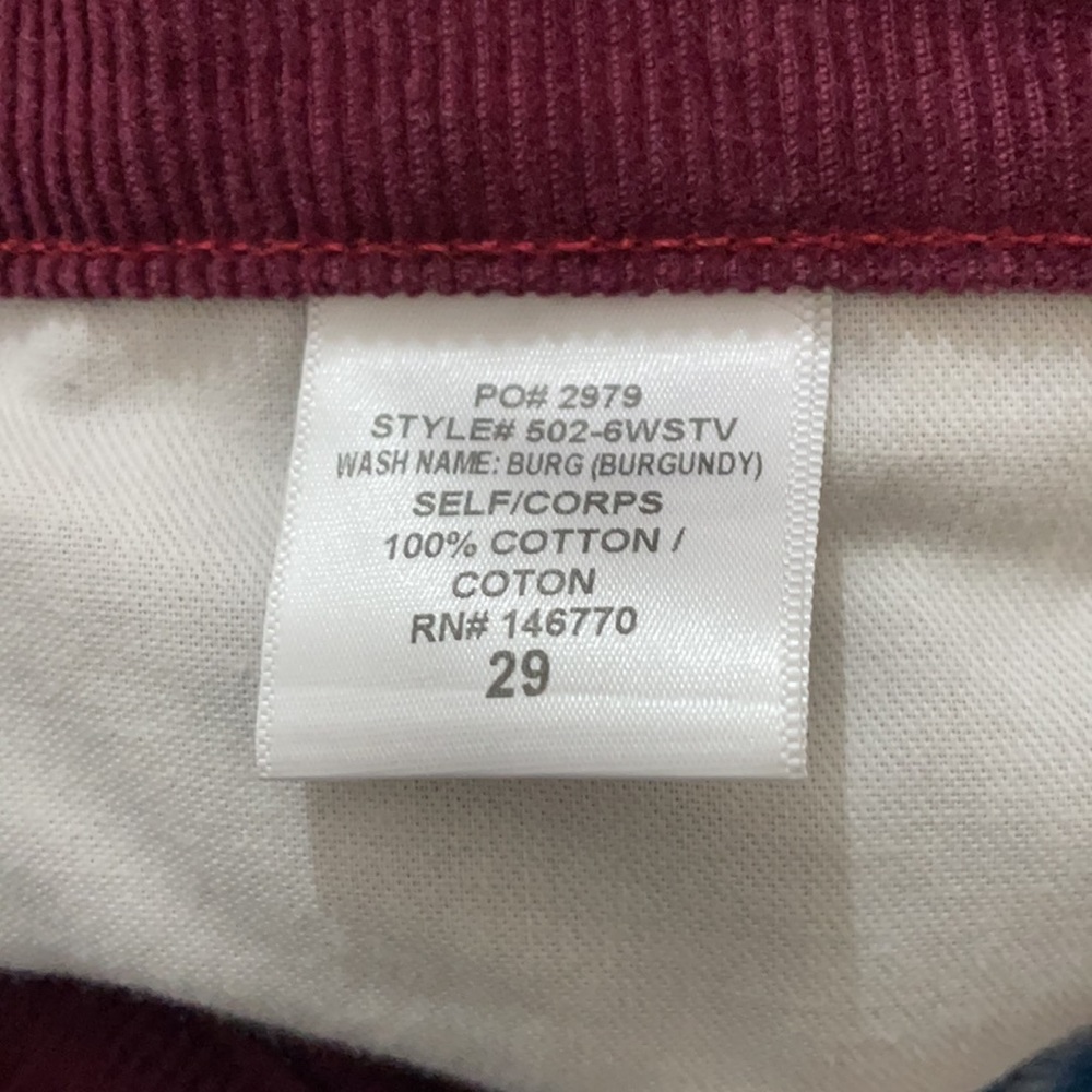Re/Done Stove Pipe Corduroy Button Fly Pants - Picture 7 of 7